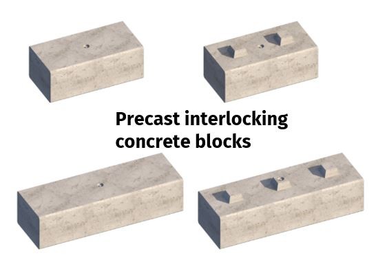 Abutment types - Precast interlocking blocks