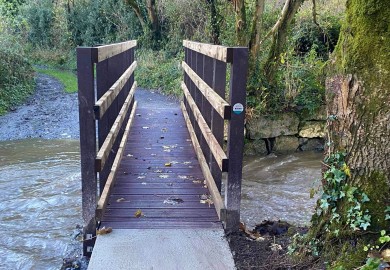 Bison Bridge - Recycled plastic with Timber handrails