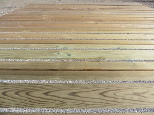 Anti-slip timber decking boards